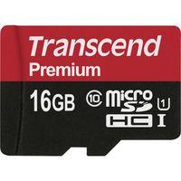 Transcend Premium microSDHC-kaart Industrial 16 GB Class 10, UHS-I