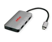 ROLINE USB 3.2 Gen 1 Hub, 3-voudig, Type C aansluitkabel (PD+Data)