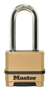 Masterlock 50mm padlock - zinc body with black thermoplastic outer cover for corr - M175EURDLH