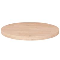 Tafelblad rond 30x2,5 cm onbehandeld massief eikenhout