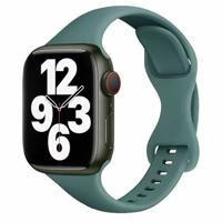 By Qubix - Sportbandje Slim Fit - Groen - Compatible met Apple Watch 44mm / 45mm / 46mm / 49mm - Compatible Apple watch bandjes