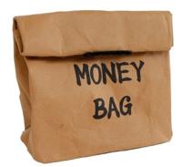 Gifts Amsterdam spaarzak Money Bag 12 x 17 cm wasbaar papier bruin