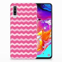 Samsung Galaxy A70 TPU bumper Waves Pink