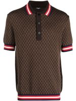 Balmain polo à motif monogrammé - Marron