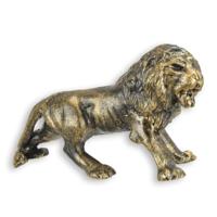 A CAST IRON SCULPTURE OF A LION - thumbnail