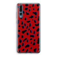 Red Leopard: Huawei P20 Pro Transparant Hoesje - thumbnail