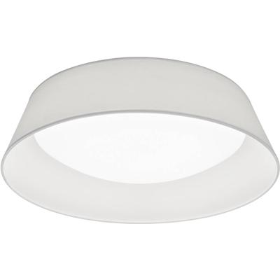 Led Plafondlamp - Plafondverlichting - Trion Pinton - 18w - Warm Wit 3000k - Rond - Mat Wit - Textiel