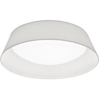 Led Plafondlamp - Plafondverlichting - Trion Pinton - 18w - Warm Wit 3000k - Rond - Mat Wit - Textiel