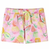 Kindershort met trekkoord 92 zachtroze, kinderkleding, jongenskleding, kinderbroek, kinderkled, meisjeskleding, leuke kinderkleding