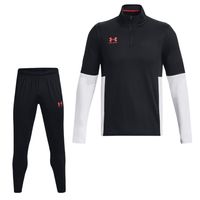 Under Armour Challenger Trainingspak 1/4-Zip Zwart Rood Wit - thumbnail