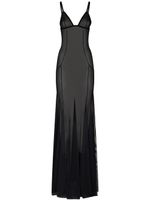 Dolce & Gabbana semi-sheer open-back nightdress - Noir