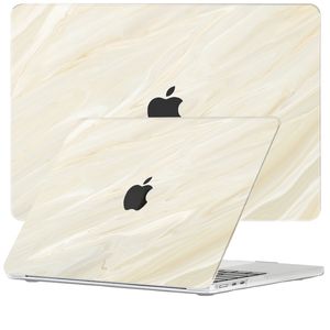 Lunso MacBook Air 13 inch M2/M3 (2022-2024) cover hoes - case - Creamy Vibes