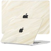 Lunso MacBook Air 13 inch M2/M3 (2022-2024) cover hoes - case - Creamy Vibes - thumbnail