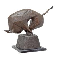 MODERNISTISCHE BRONZEN SCULPTUUR VAN EEN STIER