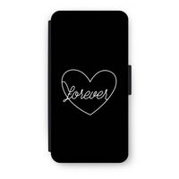 Forever heart black: iPhone 7 Plus Flip Hoesje - thumbnail