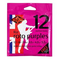 Rotosound snaren voor elektrische gitaar Roto vernikkeld PURPLES R12 Medium-Zwaar 12-52