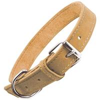 Gloria Nubuck Lederen Halsband (45cm) (Geel), Geel