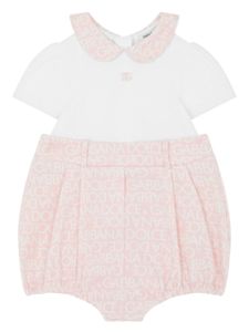 Dolce & Gabbana Kids body à logo imprimé - Blanc