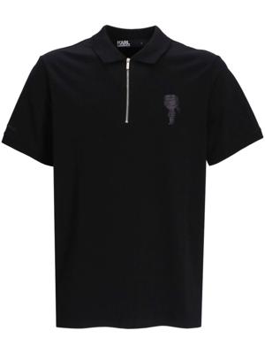 Karl Lagerfeld Poloshirt met logopatch - Zwart