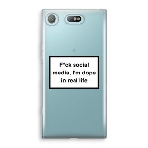 I'm dope: Sony Xperia XZ1 Compact Transparant Hoesje