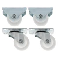 AMIG transportwiel set - 2x zwenkwielen - 2x bokwielen - D25mm - nylon