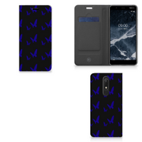 Nokia 5.1 (2018) Hoesje met Magneet Vlinder Patroon - thumbnail