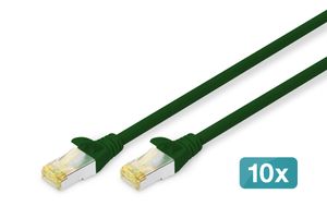 Digitus DK-1644-A-030-G-10 RJ45 Netwerkkabel, patchkabel CAT 6A S/FTP 3.00 m Groen 1 stuk(s)