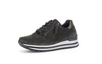 Gabor Low-Top sneakers voor dames, lage schoenen, comfortabel extra breed (H), Groen Sherwood Smog, 40 EU Breed