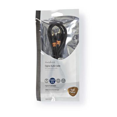 Digitale Audiokabel | RCA male - RCA male | 1,0 m | Antraciet