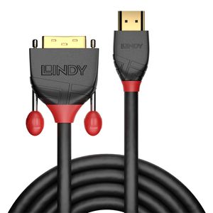 Lindy 36274 video kabel adapter 5 m HDMI Type A (Standaard) DVI-D Zwart