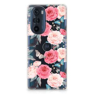 Motorola Edge 30 Pro TPU Case Butterfly Roses