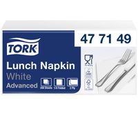 Servetten Tork 2-laags 1/4 gevouwen 200st wit 477149