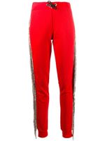 Philipp Plein pantalon à ornements en cristal - Rouge