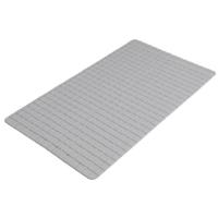 Badkamer/douche anti slip mat - rubber - voor op de vloer - steengrijs - 39 x 69 cm