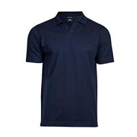 Tee Jays Heren luxe stretch poloshirt met V-hals, marineblauw, XL