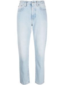 Off-White jean slim à coupe courte - Bleu