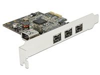 Delock 89864 PCI Express kaart > 3 x externe FireWire B + 1 x interne FireWire A
