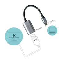 i-tec Metal C31METALHDMI60HZ video kabel adapter 0,15 m USB Type-C HDMI Grijs, Turkoois - thumbnail