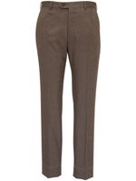 Brioni pantalon de costume en laine à coupe droite - Marron