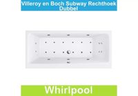 Ligbad Villeroy & Boch Subway 190x90 cm Balboa Whirlpool systeem Dubbel Villeroy en Boch - thumbnail