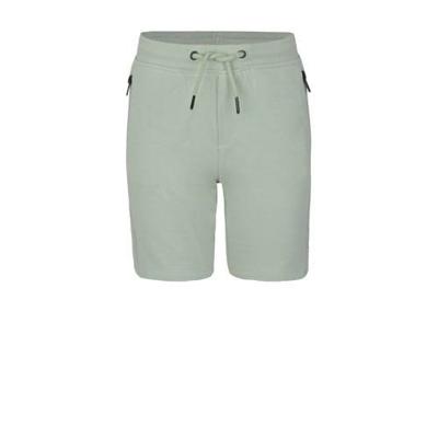 Jill & Mitch by Shoeby slim fit sweatshort Leonard met tekst lichtgroen Jill & Mitch by Shoeby slim fit sweatshort Leonard met tekst lichtgroen