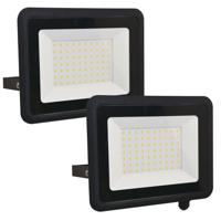 Led bouwlamp wandmontage 50 watt 4500 lumen - voordeelset 2 stuks