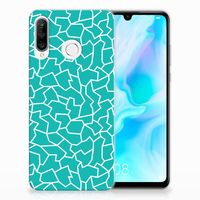 Huawei P30 Lite Hoesje maken Cracks Blue