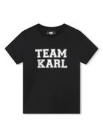 Karl Lagerfeld Kids t-shirt en coton biologique à slogan imprimé - Noir