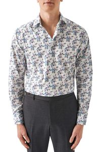 ETON Slim Fit Overhemd blauw, Bloemen