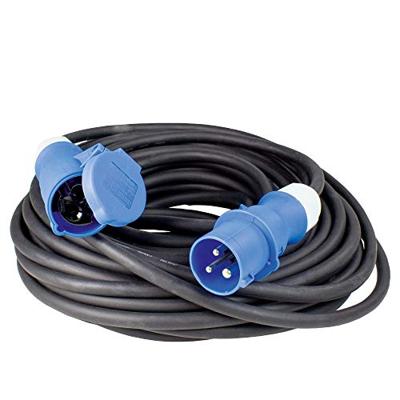 as - Schwabe CEE-Verlängerungsleitung Caravan – 3-polig, 230 V / 16 A - CEE-Stecker & CEE Kupplung – IP44 Wohnmobil Zubehör mit Schutzkappe – 10 m Verlängerungskabel – Made in Germany – Schwarz I 60477