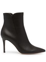 Gianvito Rossi bottines en cuir à talon aiguille - Marron