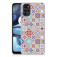 Motorola Moto G22 TPU Siliconen Hoesje Tiles Color - thumbnail