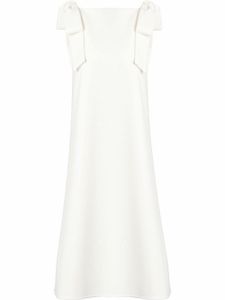 Carolina Herrera robe courte à bretelles nouées - Blanc