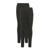 WE Fashion legging - set van 2 zwart/donkerblauw
